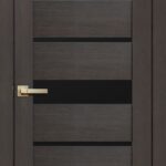 Дверь межкомнатная Лайт Дорс L20 Венге (Черное Стекло)