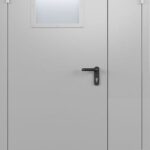 Дверь противопожарная EI60 и EIS60 двупольная с остеклением