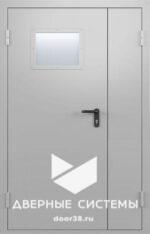 Дверь противопожарная EI60 и EIS60 двупольная с остеклением