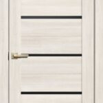 Дверь межкомнатная Лайт Дорс L26 Бьянко (Черное Стекло)