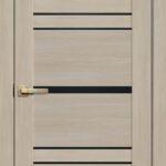 Дверь межкомнатная Лайт Дорс L13 Ясень (Черное Стекло)