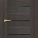 Дверь межкомнатная Лайт Дорс L26 Венге (Черное Стекло)