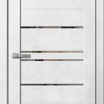 Дверь межкомнатная Барн B02 Бетон Светлый (зеркало)