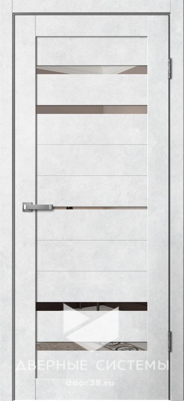 Дверь межкомнатная Барн B03 Бетон Светлый (зеркало)