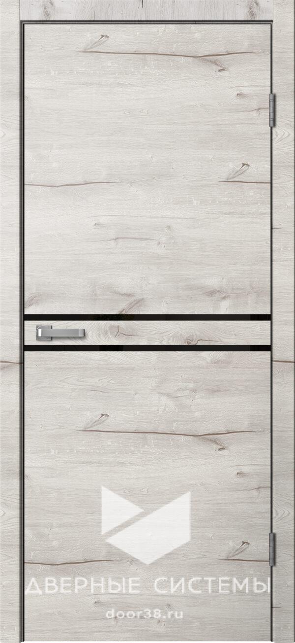 Дверь межкомнатная Лофт LF03 Дуб Арктик (ЧЕРН. K4АБС)