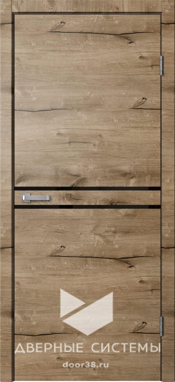 Дверь межкомнатная Лофт LF03 Дуб Пацифик (ЧЕРН. K4АБС)