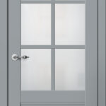 Дверь межкомнатная Классик C04 ПО Эмалит Серый