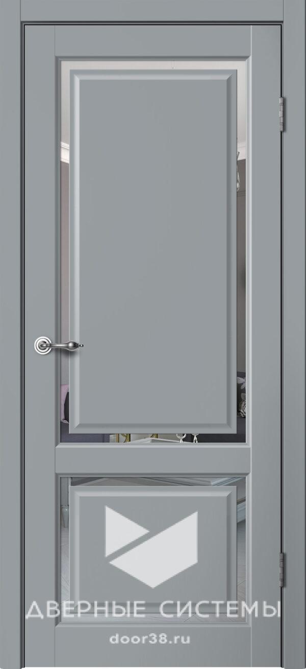 Дверь межкомнатная Эстетик E02 ПО Эмалит Серый