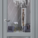 Дверь межкомнатная Эстетик E03 ПО Эмалит Серый