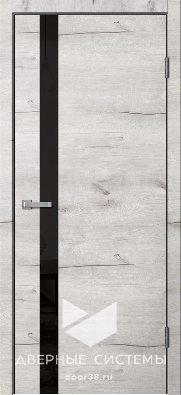 Дверь межкомнатная Фьюжн FN01 ПГ Дуб Арктик (ЧЕРН. K2АБС)