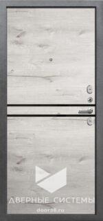 Входная металлическая дверь ДУЭТ 2 антик серебро / Дуб арктик