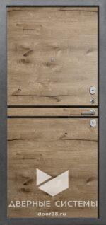 Входная металлическая дверь ДУЭТ 2 антик серебро/ Дуб пацифик