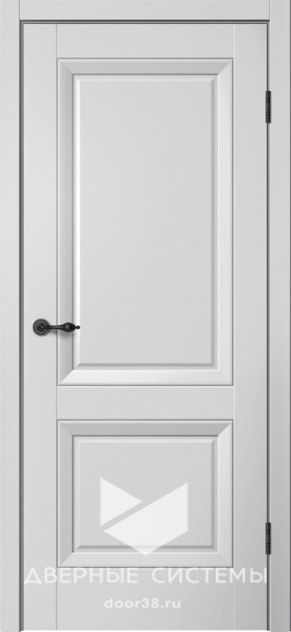 Дверь межкомнатная МОНЕ M82 ПГ Эмалит Серебристый