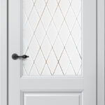 Дверь межкомнатная МОНЕ M93 ПО Эмалит Серебристый