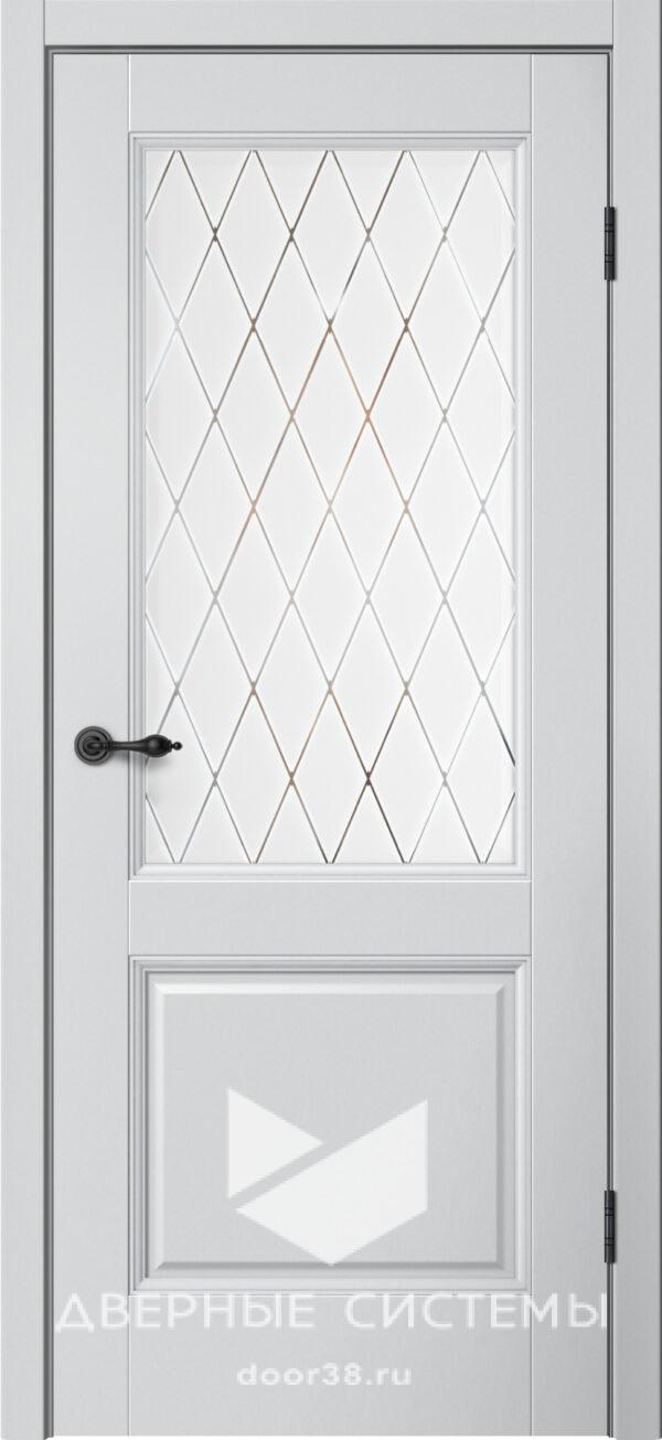 Дверь межкомнатная МОНЕ M93 ПО Эмалит Серебристый