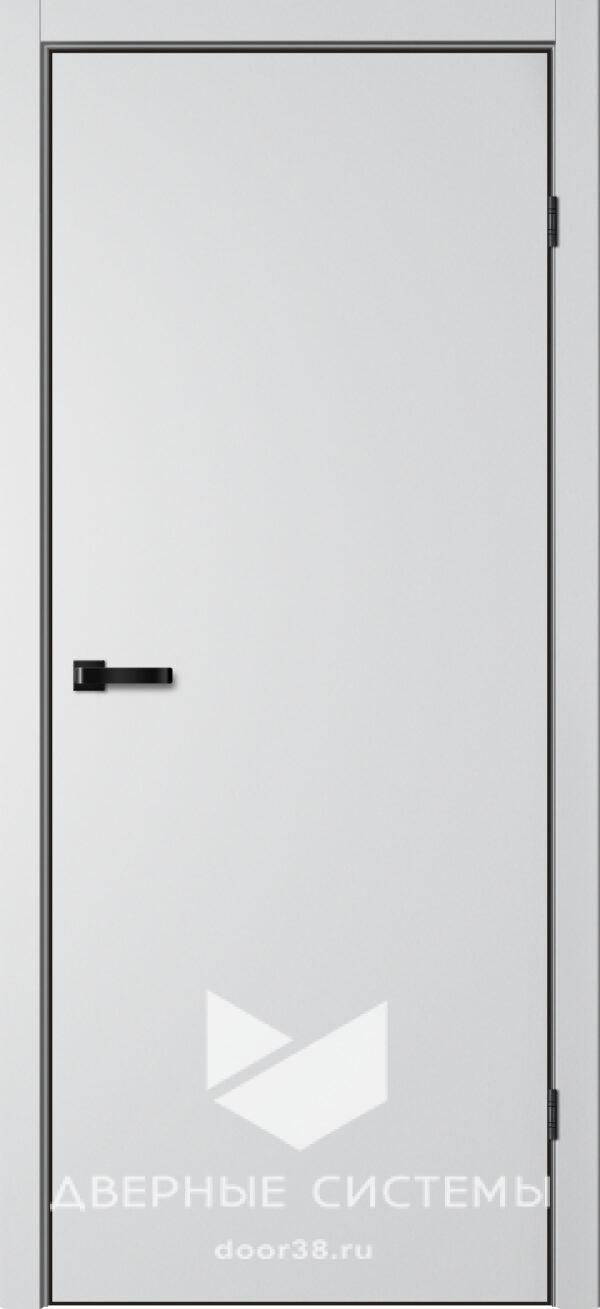 Дверь межкомнатная НЕО N01 ПГ Эмалит Серебристый (ЧЕРН. K4АЛ, Маг3)
