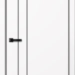 Дверь межкомнатная НЕО N02 ПГ Эмалит Белый (ЧЕРН. K4АЛ, Маг3)