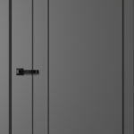 Дверь межкомнатная НЕО N02 ПГ Эмалит Графит (ЧЕРН. K4АЛ, Маг3)