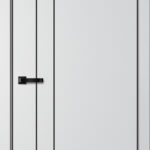 Дверь межкомнатная НЕО N02 ПГ Эмалит Серебристый (ЧЕРН. K4АЛ, Маг3)