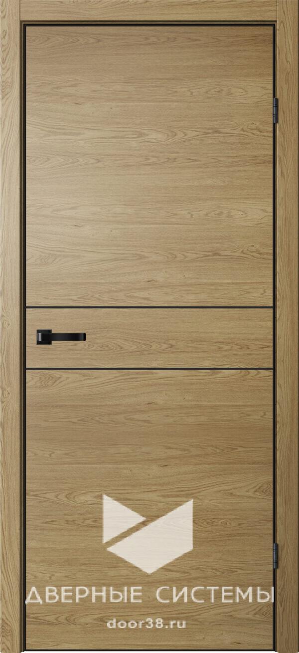 Дверь межкомнатная НЕО N03 ПГ Дуб Европейский (ЧЕРН. K4АЛ, Маг3)