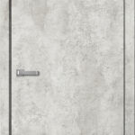 Дверь межкомнатная ПГ Гладкое Цемент светлый (ЧЕРНАЯ КРОМКА)