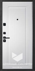 Входная металлическая дверь МЕГИ 75 Бетон графит/ МДФ1 Белый ясень ЧФ