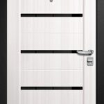 Входная металлическая дверь МЕГИ 50 серебро/ Царга Белый ясень