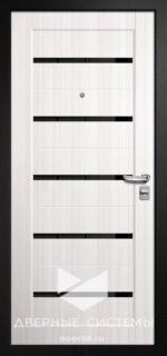 Входная металлическая дверь МЕГИ 50 серебро/ Царга Белый ясень