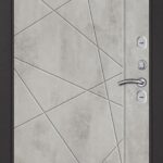 Входная металлическая дверь ХЬЮСТОН (Термо) букле темно-серый/ Бетон светлый