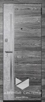 Входная металлическая дверь ЛИРА букле серый/ Имидж ясень ривьера — изображение 2