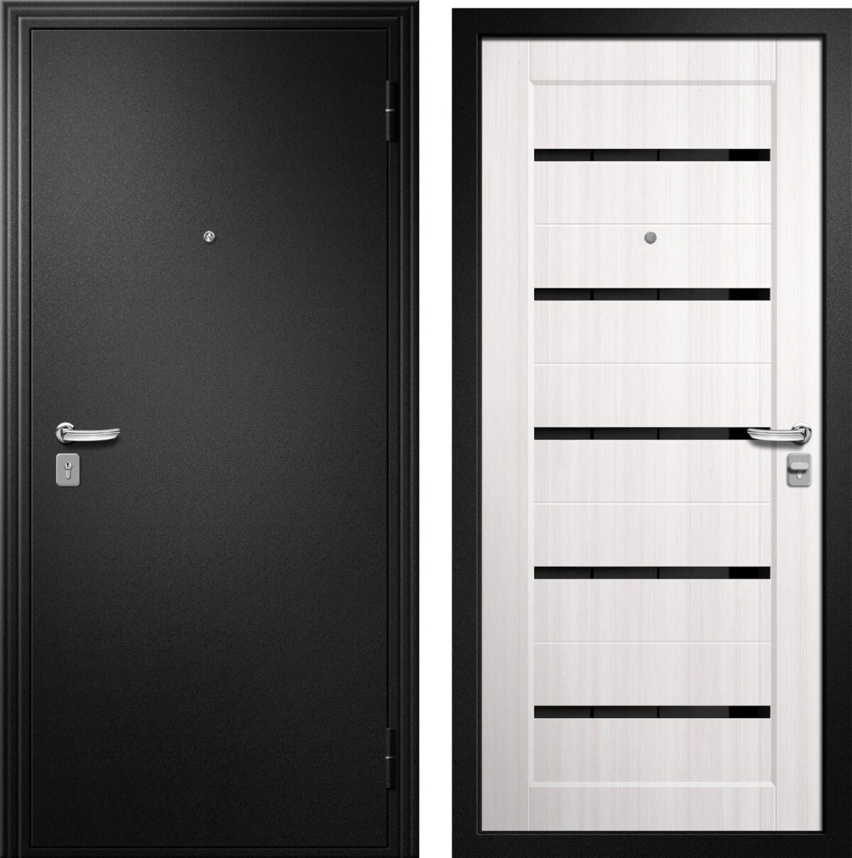 Входная металлическая дверь МЕГИ 50 серебро/ Царга Белый ясень — изображение 3