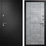 Входная металлическая дверь ПРОФИ (Термо) серебро/ Бетон серый фрезер №138 — изображение 3