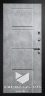 Входная металлическая дверь ПРОФИ (Термо) серебро/ Бетон серый фрезер №138