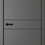Дверь межкомнатная НЕО N03 ПГ Эмалит Графит (ЧЕРН. K4АЛ, Маг3)