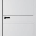 Дверь межкомнатная ТРИНИТИ TR03 ПЭТ Сильвер (ЧЕРН. K4АЛ, Маг3)