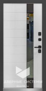 Входная металлическая дверь MIA (Термо, Стеклопак) Грецкий орех/ Белый