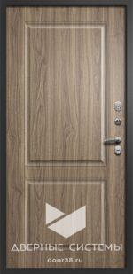 Входная металлическая дверь ШТОРМ (Термо) букле черный/ Орех пекан