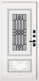 Входная металлическая дверь ШТОРМ СП-11 (Термо, Стеклопак) букле черный/ Велюто Биянко