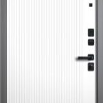 Входная металлическая дверь ЭКО ЛАЙН Графит шагрень/ Белая шагрень