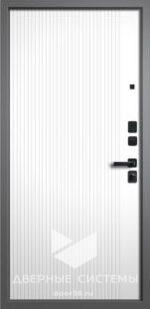 Входная металлическая дверь ЭКО ЛАЙН Графит шагрень/ Белая шагрень