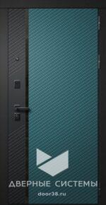 Входная металлическая дверь ДИЛАЙН черный муар/ Велюто Верде — изображение 2