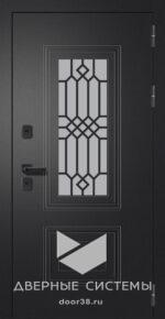 Входная металлическая дверь ШТОРМ СП-11 (Термо, Стеклопак) букле черный/ Велюто Биянко — изображение 2