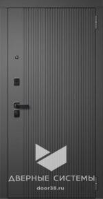 Входная металлическая дверь ЭКО ЛАЙН Графит шагрень/ Белая шагрень — изображение 2