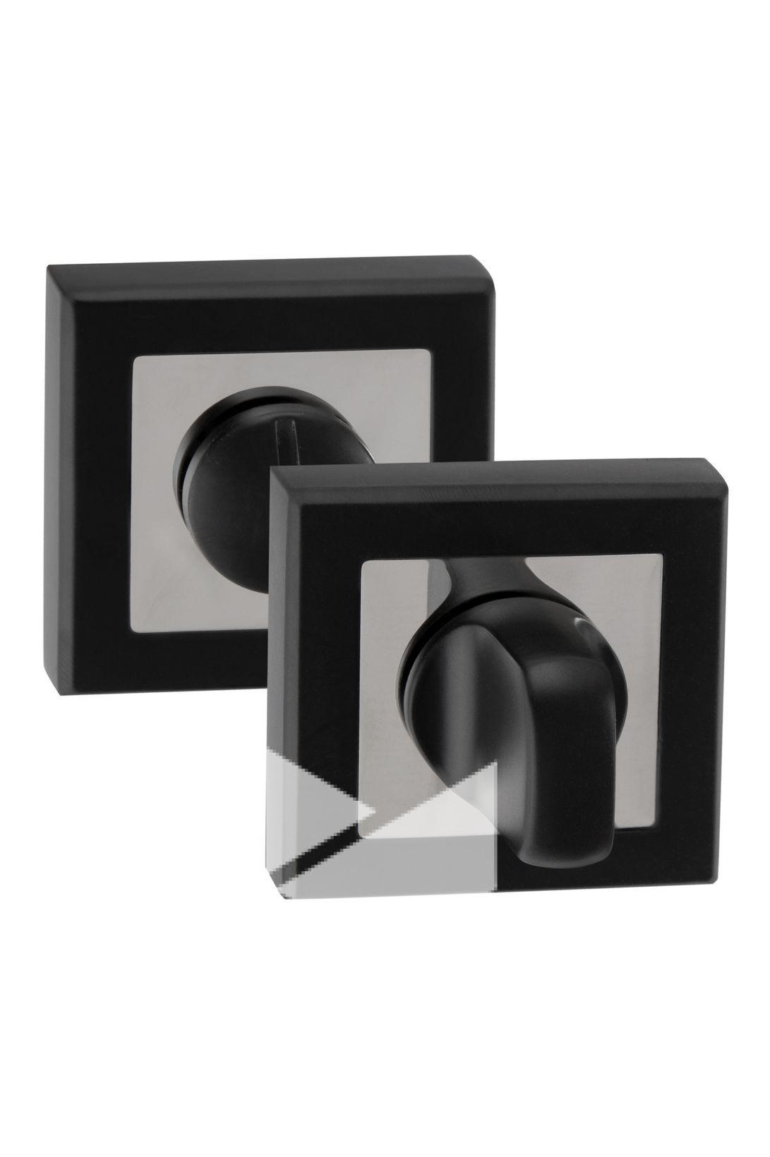 20950 Завертка сантехническая OLS (GR) черный матовый КВАДРАТ — изображение 1
