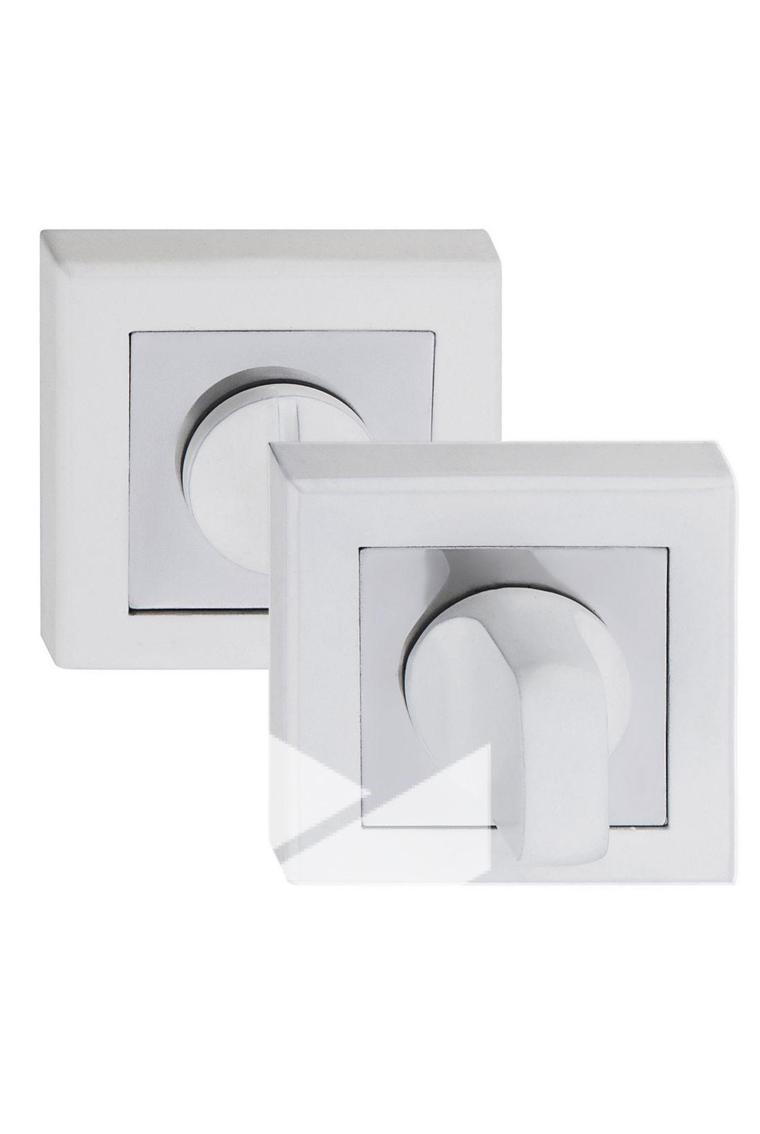 26342 Завертка OLS WPC белый/хром КВАДРАТ — изображение 1