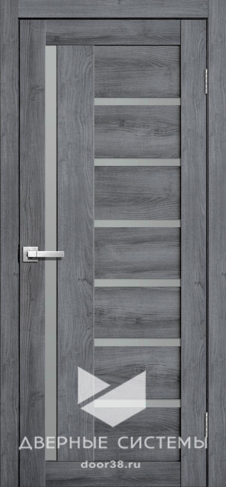 53374 Дверное полотно Лайт Дорс L17 Дуб Стоунвуд МАТОВОЕ СТЕКЛО — изображение 1