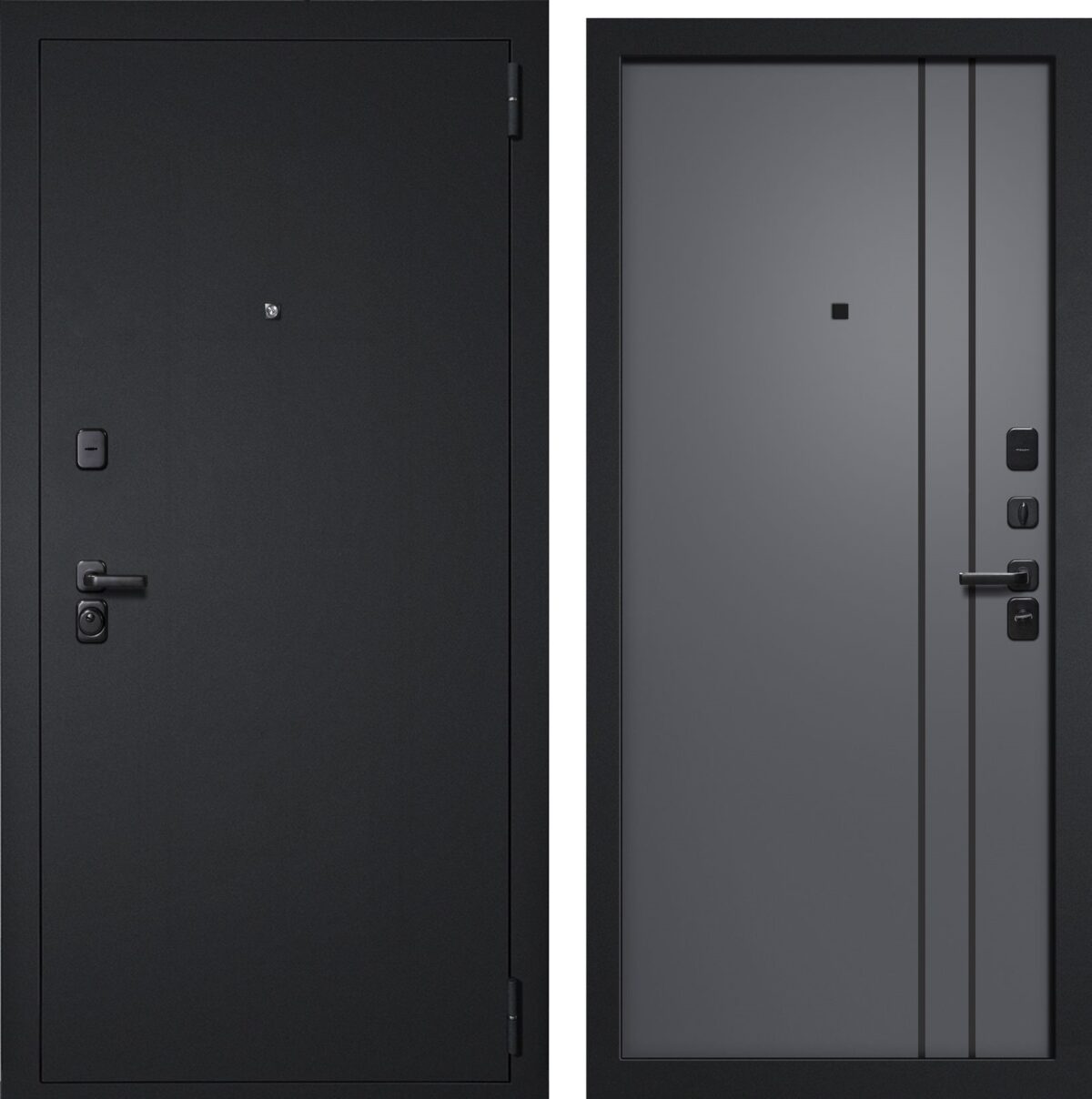 Входная металлическая дверь ДУЭТ 3К букле черный / Neo графит ЧФ — изображение 3