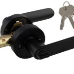 Ручка с защелкой-кноб ARSENAL 802 BLACK ET черн. (ключ/фиксатор)