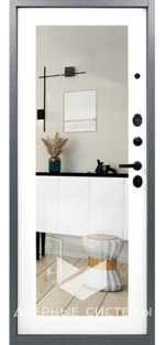 Входная металлическая дверь Титан PRO Зеркало / Графит