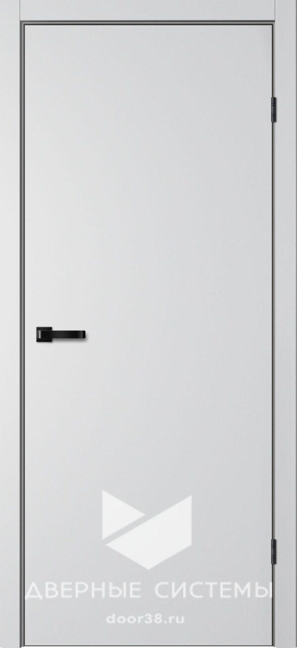 Дверь межкомнатная Фьюжн FN31 ПГ Эмалит Серебристый (ЧЕРН. K4АБС МагЗ)